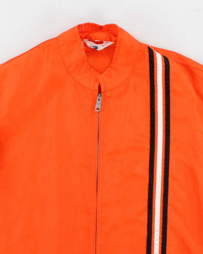 70's Vintage Men's Orange Avon Shell Racing Jacket - L