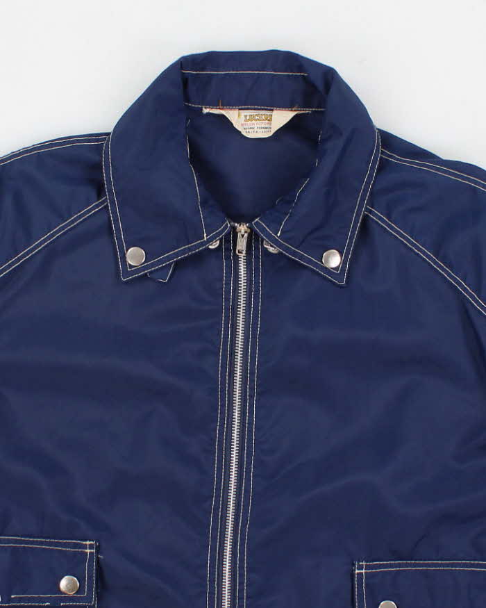 70's Vintage Men's  Lucerne Navy Zip Up Jacket - L