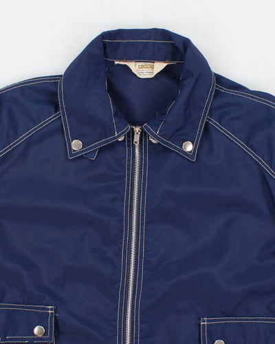 70's Vintage Men's  Lucerne Navy Zip Up Jacket - L