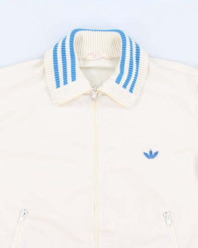 Vintage 70s Adidas White Full Zip Jacket - XL
