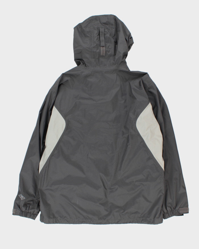 90s Vintage Men's Grey Columbia Hooded  Rain Jacket - L