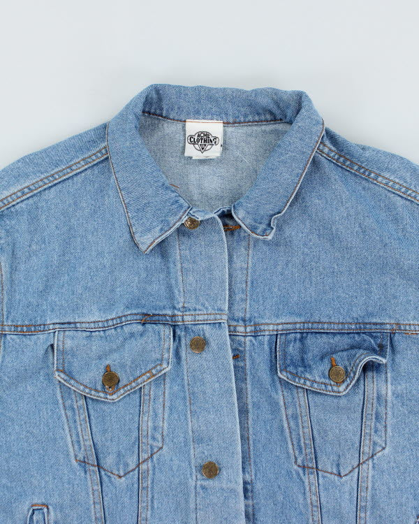 Vintage 90's ACME Looney Tunes Embroidered Denim Jacket - L