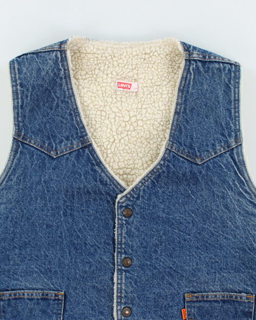 Levi's Orange Tab Sherpa Lined Sleeveless Jacket - L