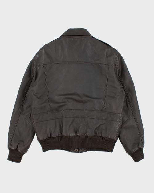 Vintage 2000's Leather Bomber Jacket - M