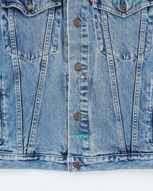 Vintage Levi's Light Wash Sleeveless Denim Jacket - L