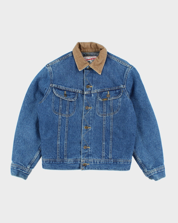 Vintage Lee Storm Riders Medium Wash Denim Lined Jacket - M – Rokit