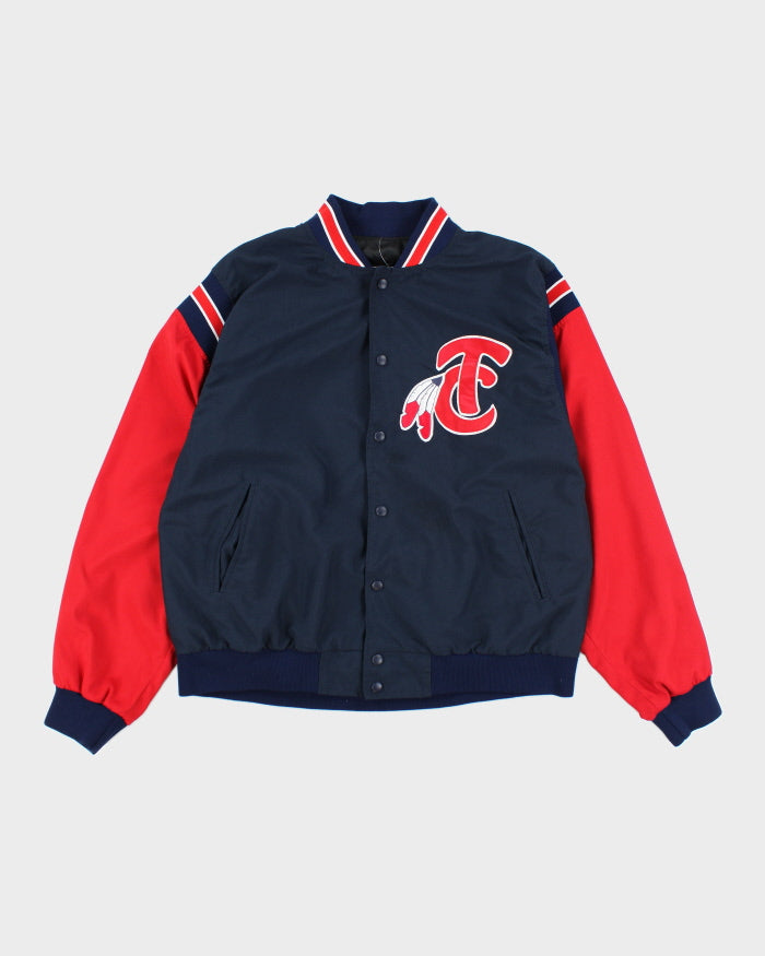 Vintage 90's Embroidered Lightweight Bomber Jacket - L