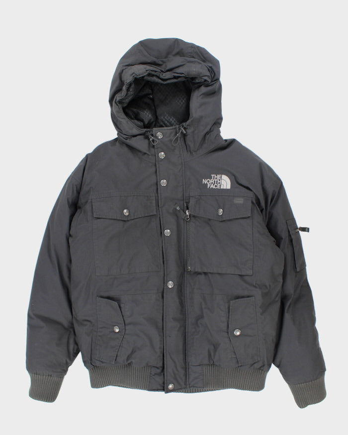 Vintage 00s Black The North Face Mid Length Hooded Puffa Jacket 8 10 S
