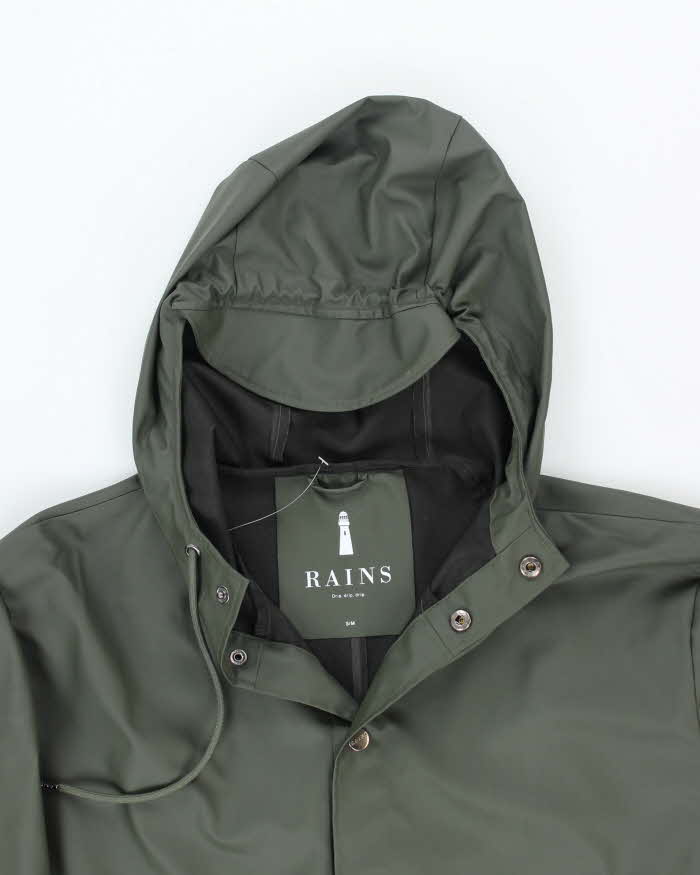 Vintage Rains Lightweight Hooded Waterproof Jacket - S