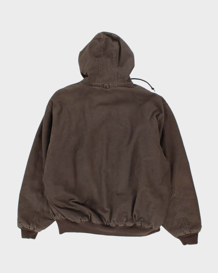 Vintage 00s Walls Hooded Brown Workwear Jacket - XXL