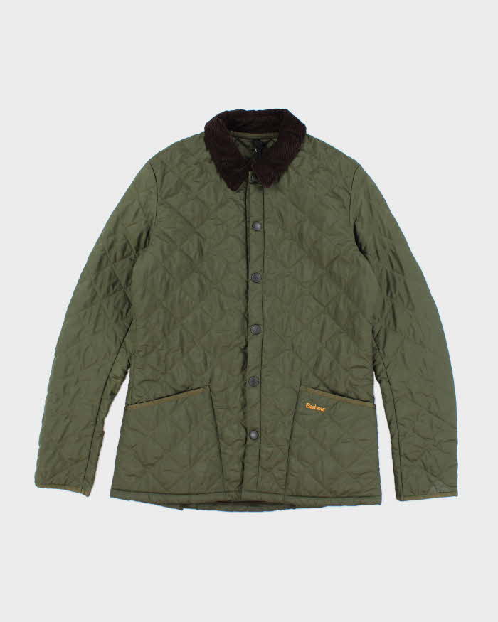 Vintage Barbour Quilted Collar Bomber Jacket - S