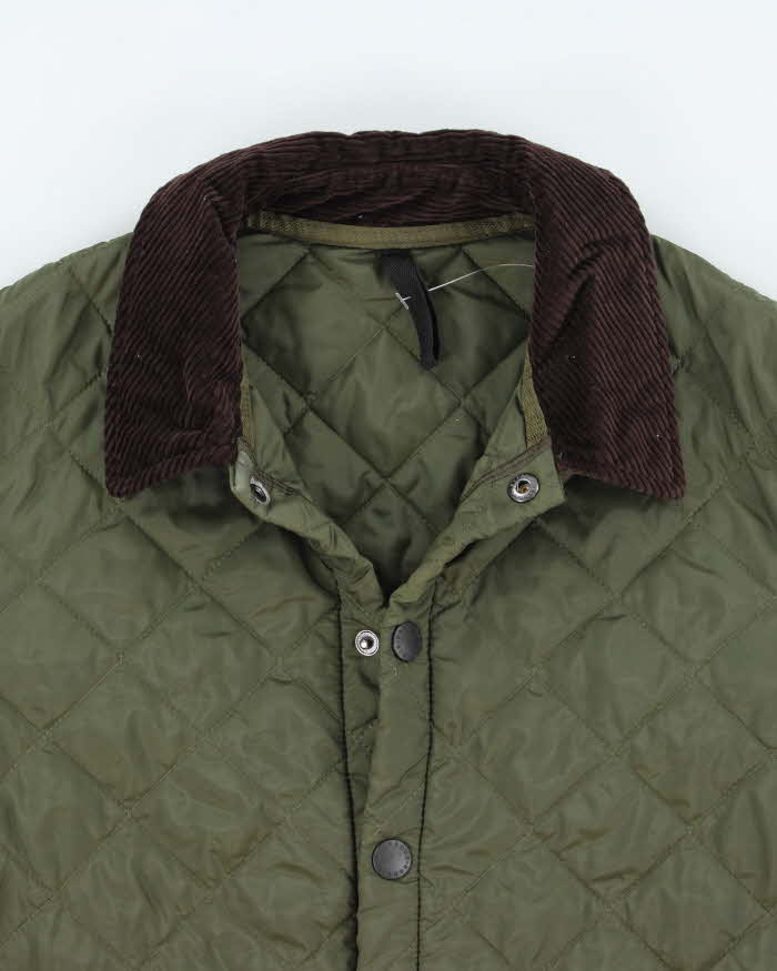 Vintage Barbour Quilted Collar Bomber Jacket - S