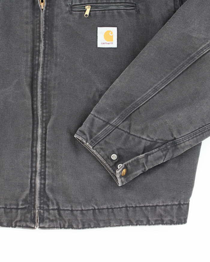 Vintage Carhartt J01 Embroidered Black Detroit Jacket - XL