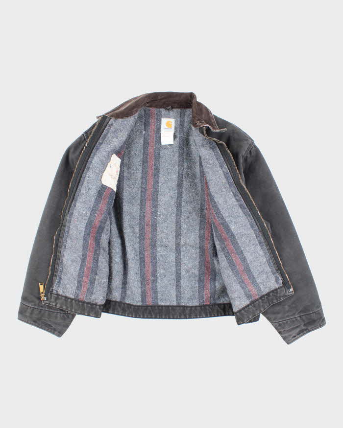 Vintage Carhartt J01 Embroidered Black Detroit Jacket - XL