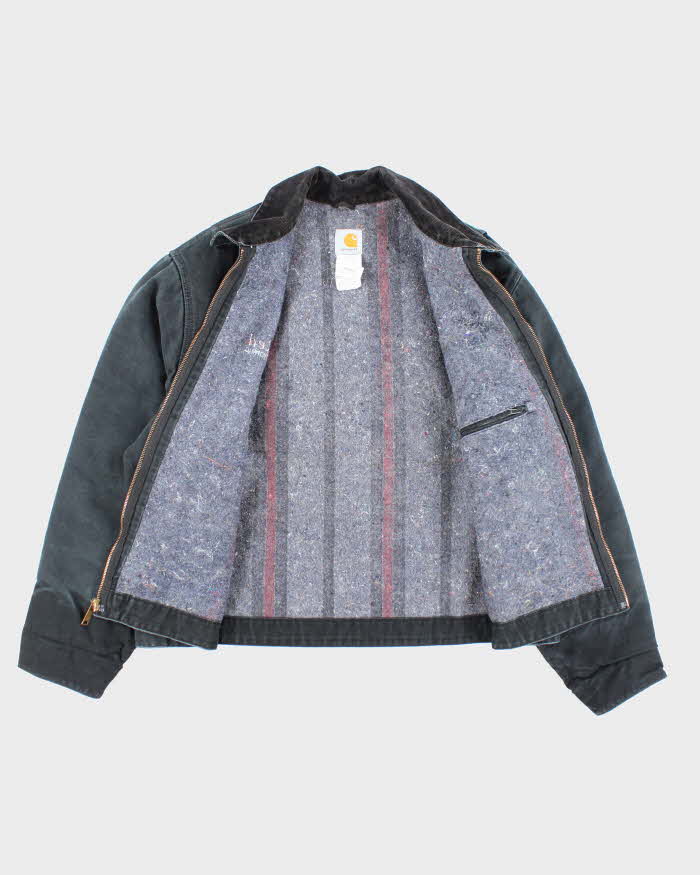 Vintage Carhartt J01 Embroidered Black Detroit Jacket - XL