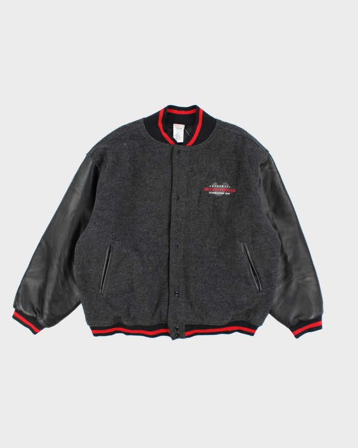 Disney Mickey Mouse Wool Blend Bomber Jacket - XL
