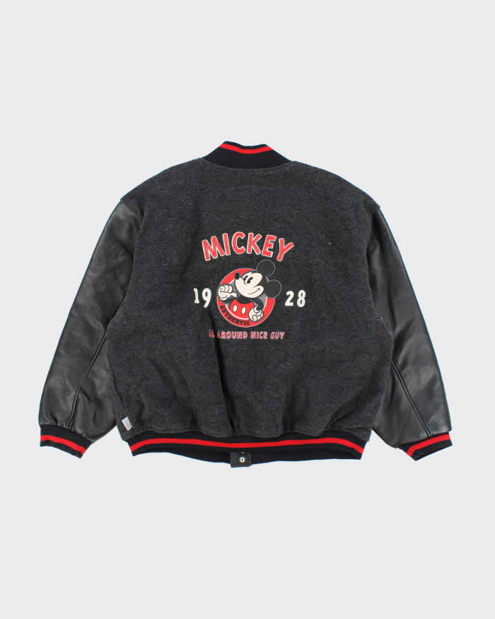 Disney Mickey Mouse Wool Blend Bomber Jacket - XL
