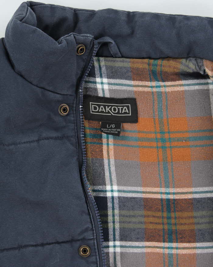 Vintage Dakota Flannel Lined Sleeveless Workwear Jacket - L