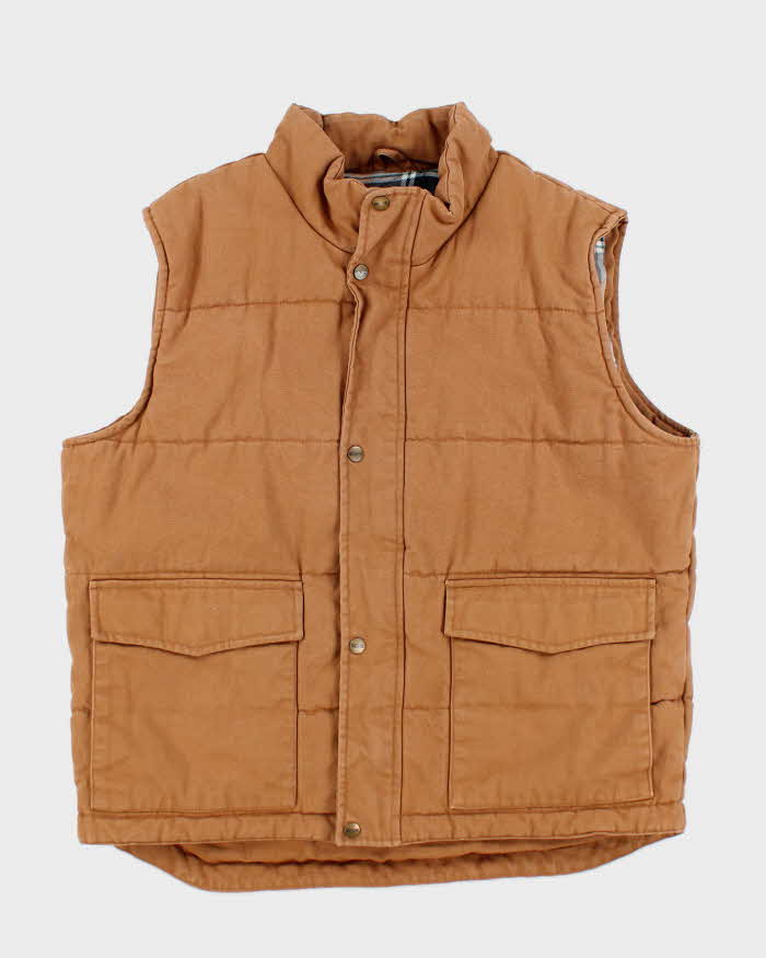 Vintage Dakota Flannel Lined Sleeveless Workwear Jacket - L