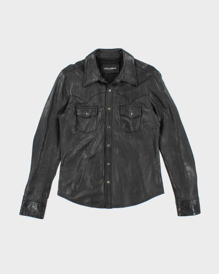 Vintage Dolce & Gabbana Leather Jacket - M – Rokit