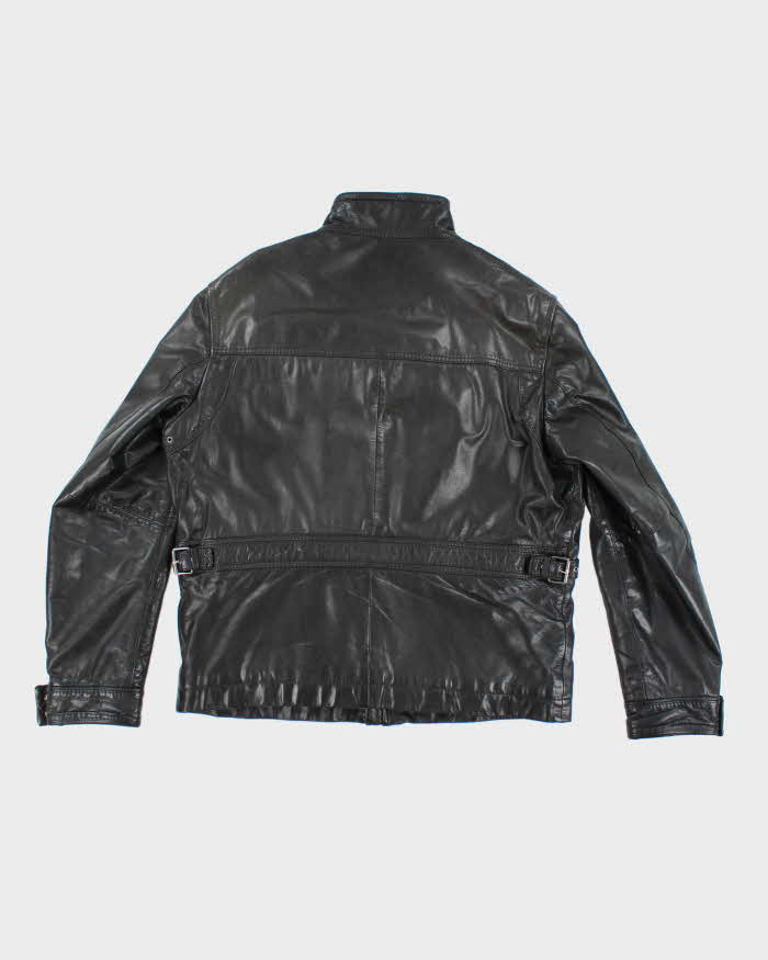 Vintage 2000's Hugo Boss Leather Biker Jacket - M