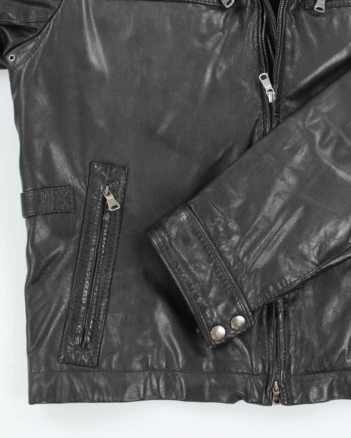 Vintage 2000's Hugo Boss Leather Biker Jacket - M