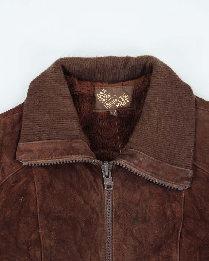 Vintage 80s Sears Suede Jacket - S
