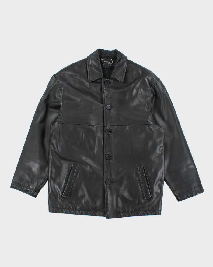 Vintage Danier Heavyweight Leather Button Up Jacket - L