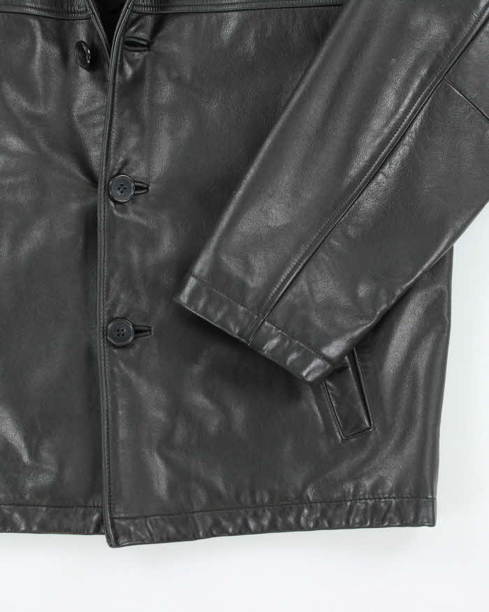 Vintage Danier Heavyweight Leather Button Up Jacket - L