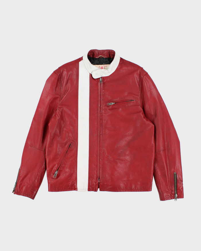 Vintage Y2K GAP Heavyweight Leather Biker Jacket L