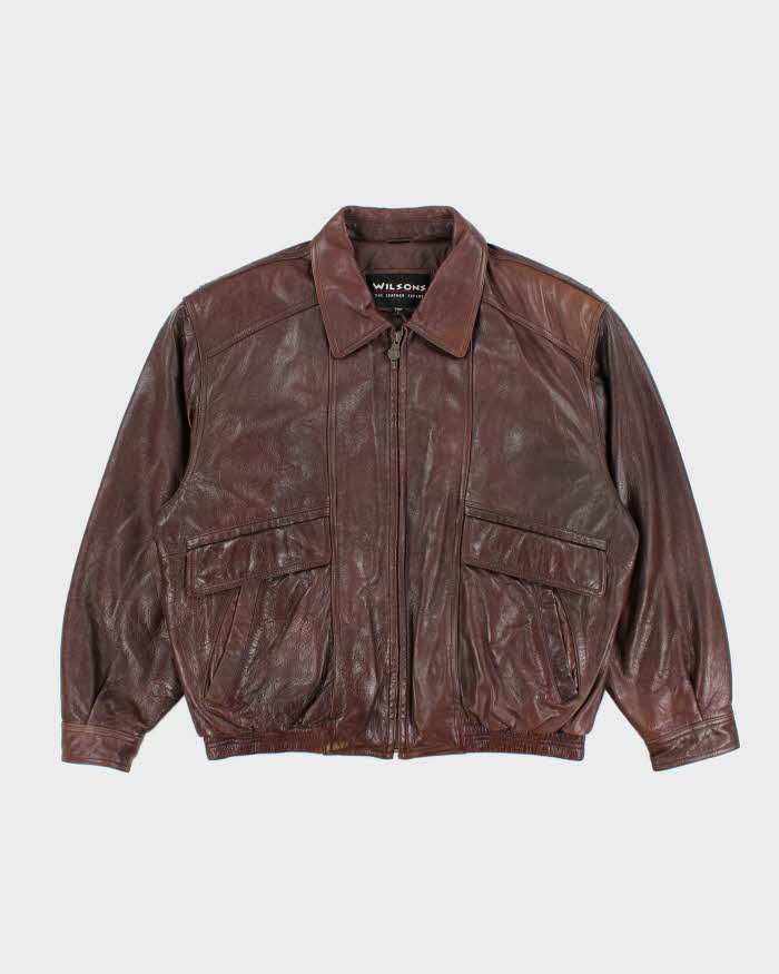 Vintage Wilsons Brown Leather Jacket - L – Rokit