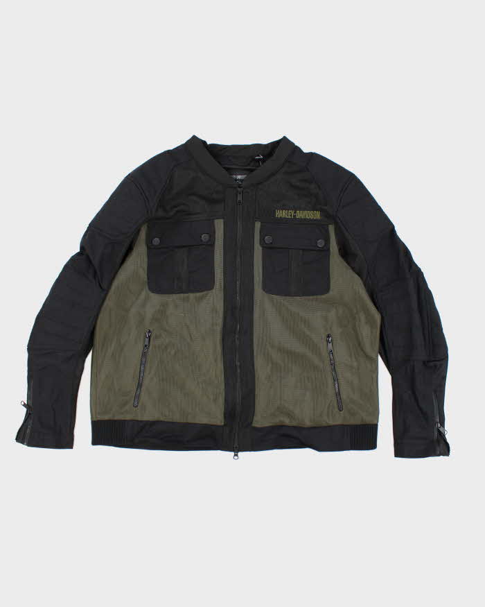 Vintage 2000's Harley Davidson Embroidered Biker Jacket - XXL