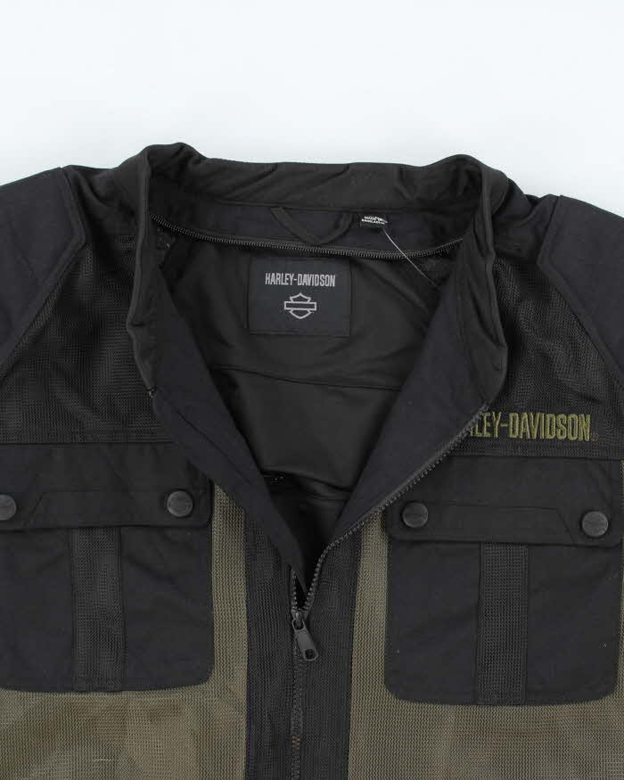 Vintage 2000's Harley Davidson Embroidered Biker Jacket - XXL