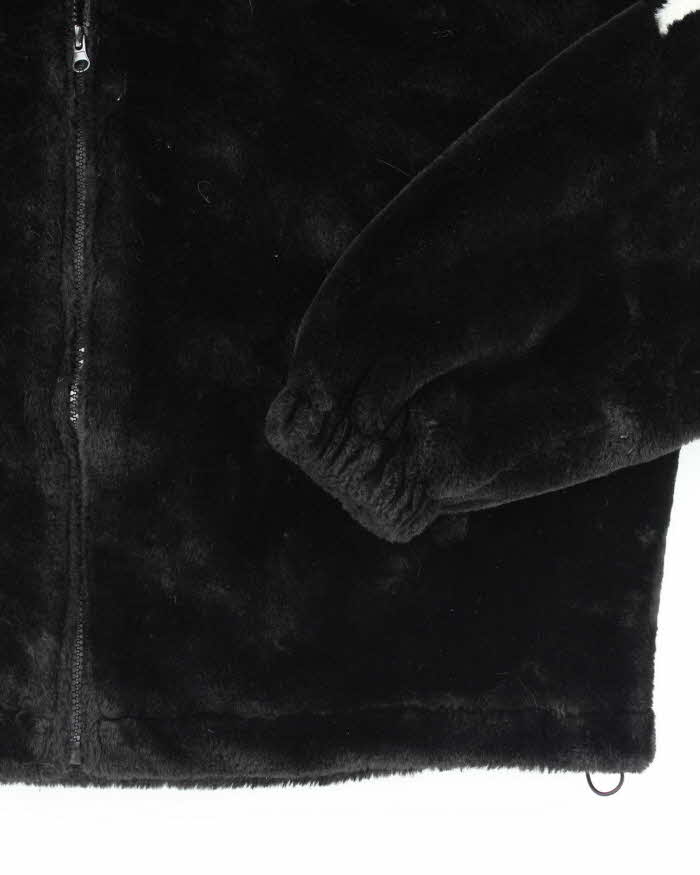 Harsh And Cruel Black Faux Fur Bomber Jacket - S