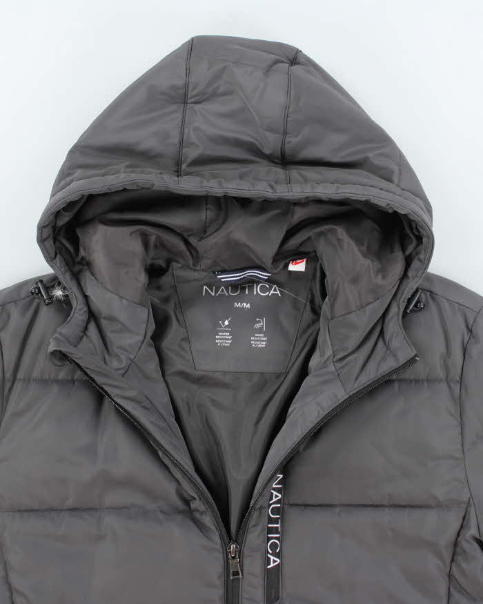 Vintage Nautica Hooded Puffer Jacket - M