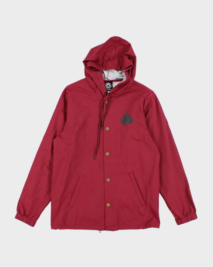 Thrasher Magazine Skateboarding Spade Graphic Print Hooded Coach Jacket - S