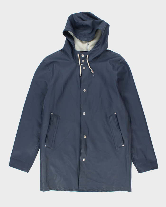 Vintage Stutterheim Hooded Waterproof Rain Coat - M