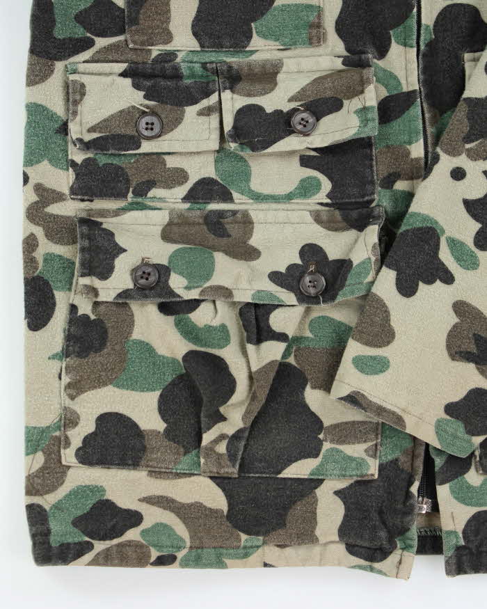 Vintage 90's Military Style Multi Pocket Harrington Jacket - L