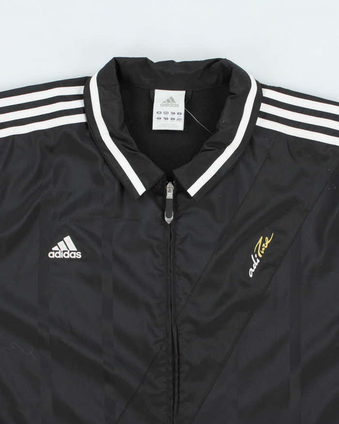 Vintage 2000's Adidas Fuse Striped Windbreaker Jacket - XXL