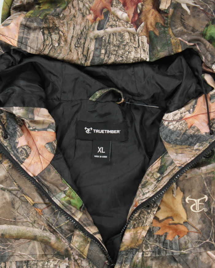 Vintage Y2K True Timber Hooded Real Tree Camouflage Jacket - XL