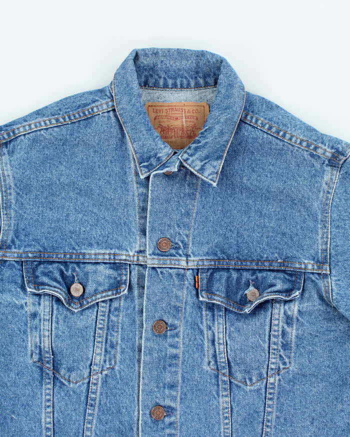 Vintage 80's Levi's Orange Tab Medium Wash Denim Jacket - M
