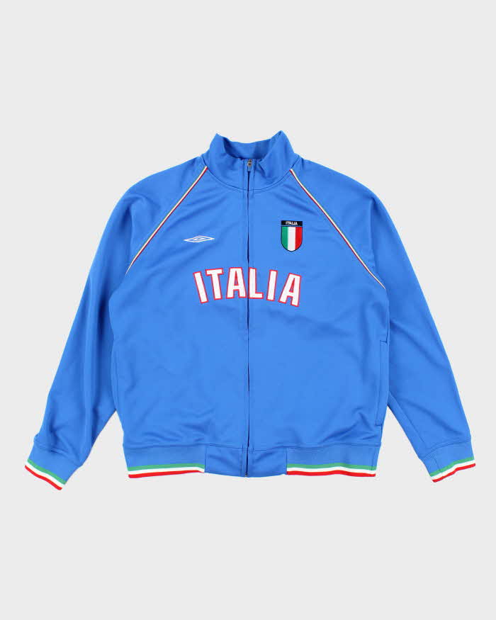 Italy FIGC NAVY Quarter Zip Drill Tracksuit 24/25 Italy Tracksuit 24/25- ITASPOR