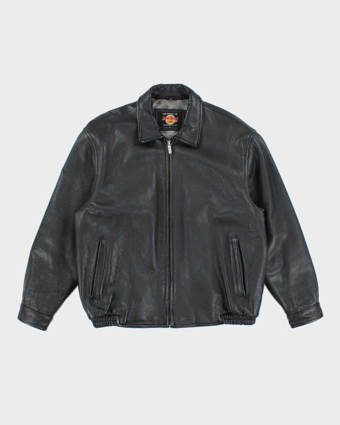 Vintage 90's Hard Rock Café Montreal Heavyweight Leather Jacket
