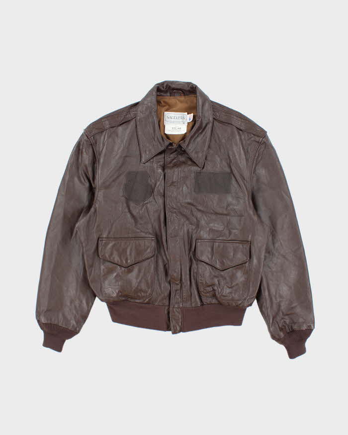 Vintage Saddlery Type A-2 Heavyweight Military Style Leather Jacket L