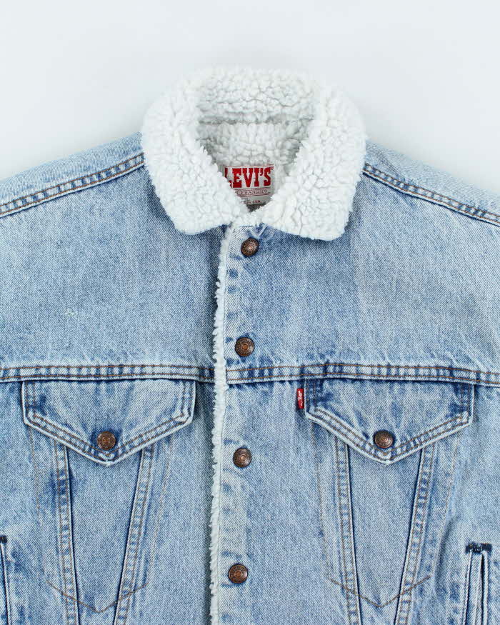 Vintage 80's Levi's Light Wash Insulated Denim Jacket - M