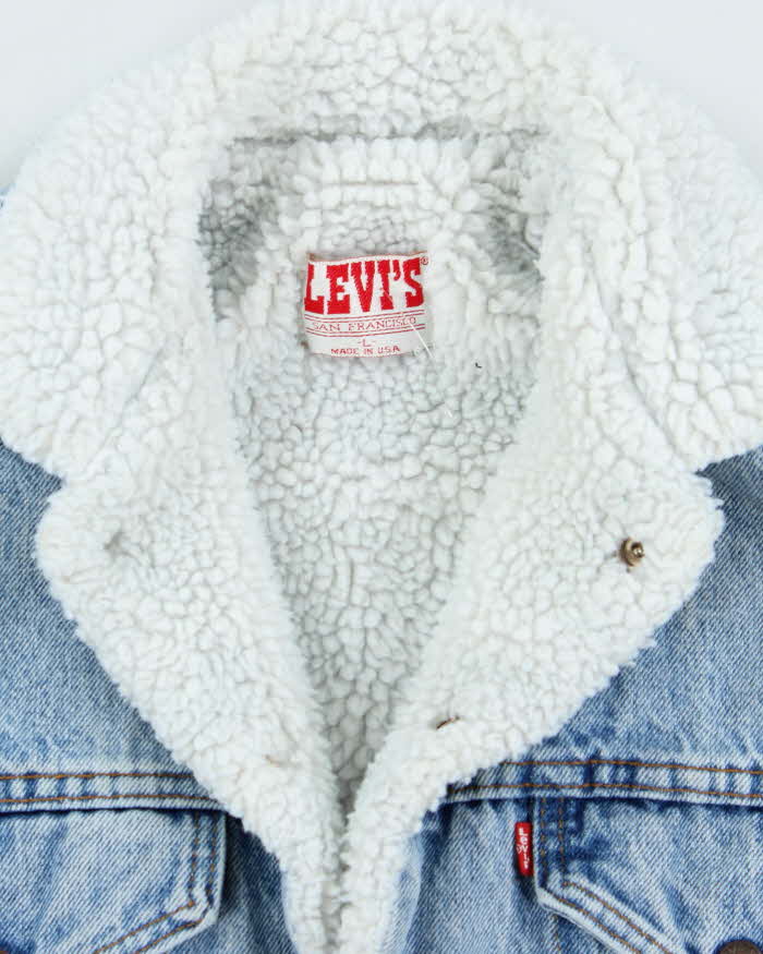 Vintage 80's Levi's Light Wash Insulated Denim Jacket - M