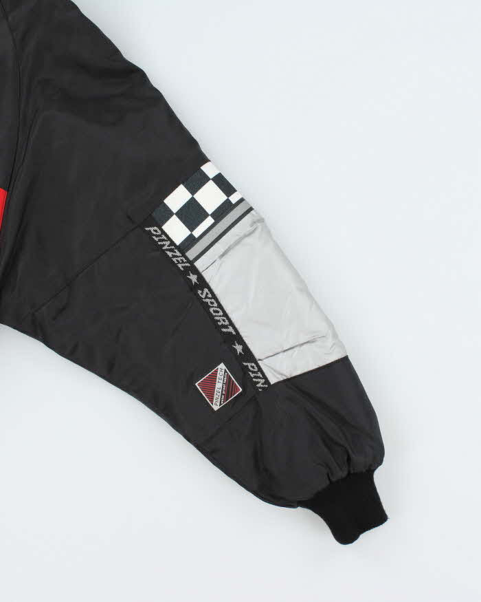Vintage 90's Racing Style Insulated Bomber Jacket - XL
