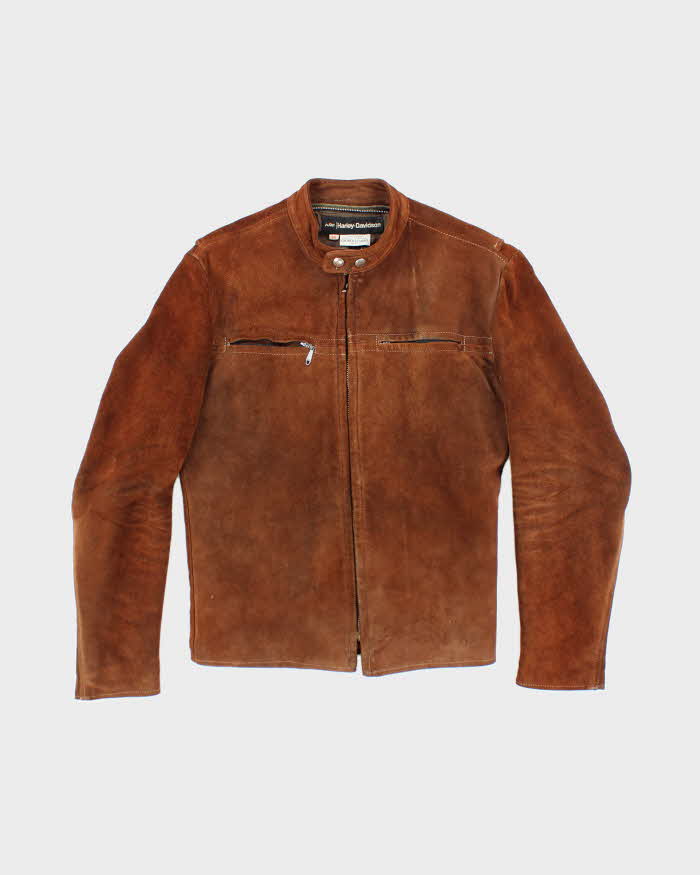 Vintage 80's Harley Davidson Suede Zip Up Jacket - M – Rokit
