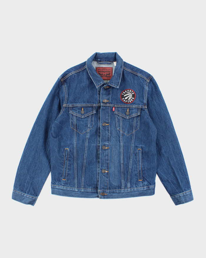 Vintage Levi's Toronto Raptors NBA Embroidered Denim Jacket - L
