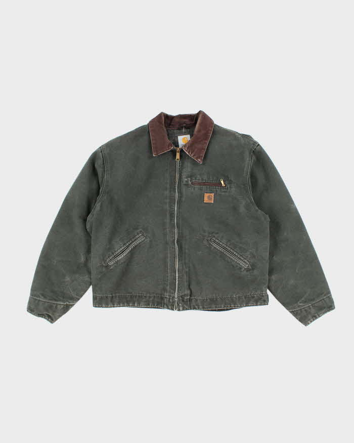 Vintage Carhartt Faded Green Lined Detroit Jacket - XL